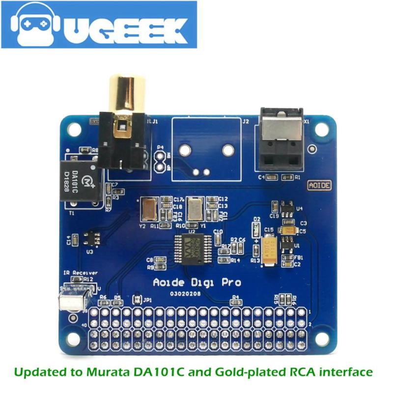 UGEEK AOIDE HIFI Digi Pro Digital Sound Card for Raspberry pi 4B|Two oscillators|I2S SPDIF Optical Fiber|44.1&48kHz|3B+ 3B 2B
UGEEK AOIDE HIFI Digi Pro Digital Sound Card for Raspberry pi 4B|Two oscillators|I2S SPDIF Optical Fiber|44.1&48kHz|3B+ 3B 2B