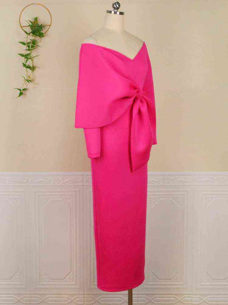 Fashion-Women Long Party Dresses Bare Shoulder Big Bow Large Size Slim Bodycon Celebrity Birthday Dinner Occasion Gowns 3XL, Rose
Fashion-Women Long Party Dresses Bare Shoulder Big Bow Large Size Slim Bodycon Celebrity Birthday Dinner Occasion Gowns 3XL, Rose