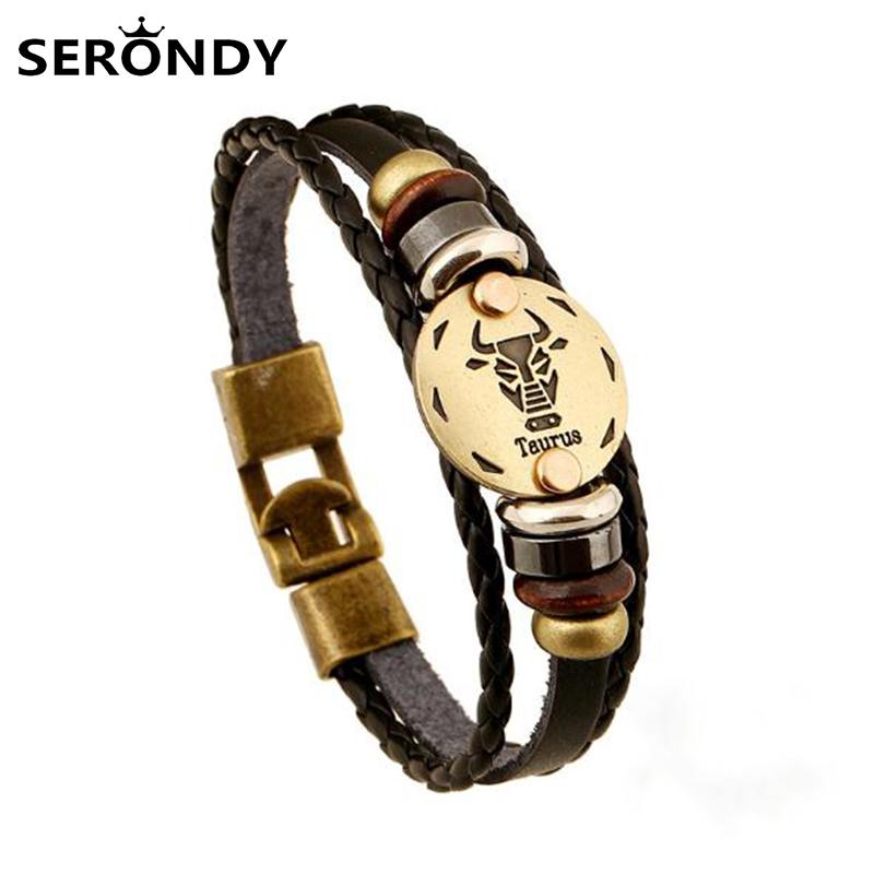 Charm Bracelets Leather Alloy Punk Twelve Constellations Braided Rope Bracelet For Women Men Gift 2021 Jewelry Accessories SL10662
Charm Bracelets Leather Alloy Punk Twelve Constellations Braided Rope Bracelet For Women Men Gift 2021 Jewelry Accessories SL10662