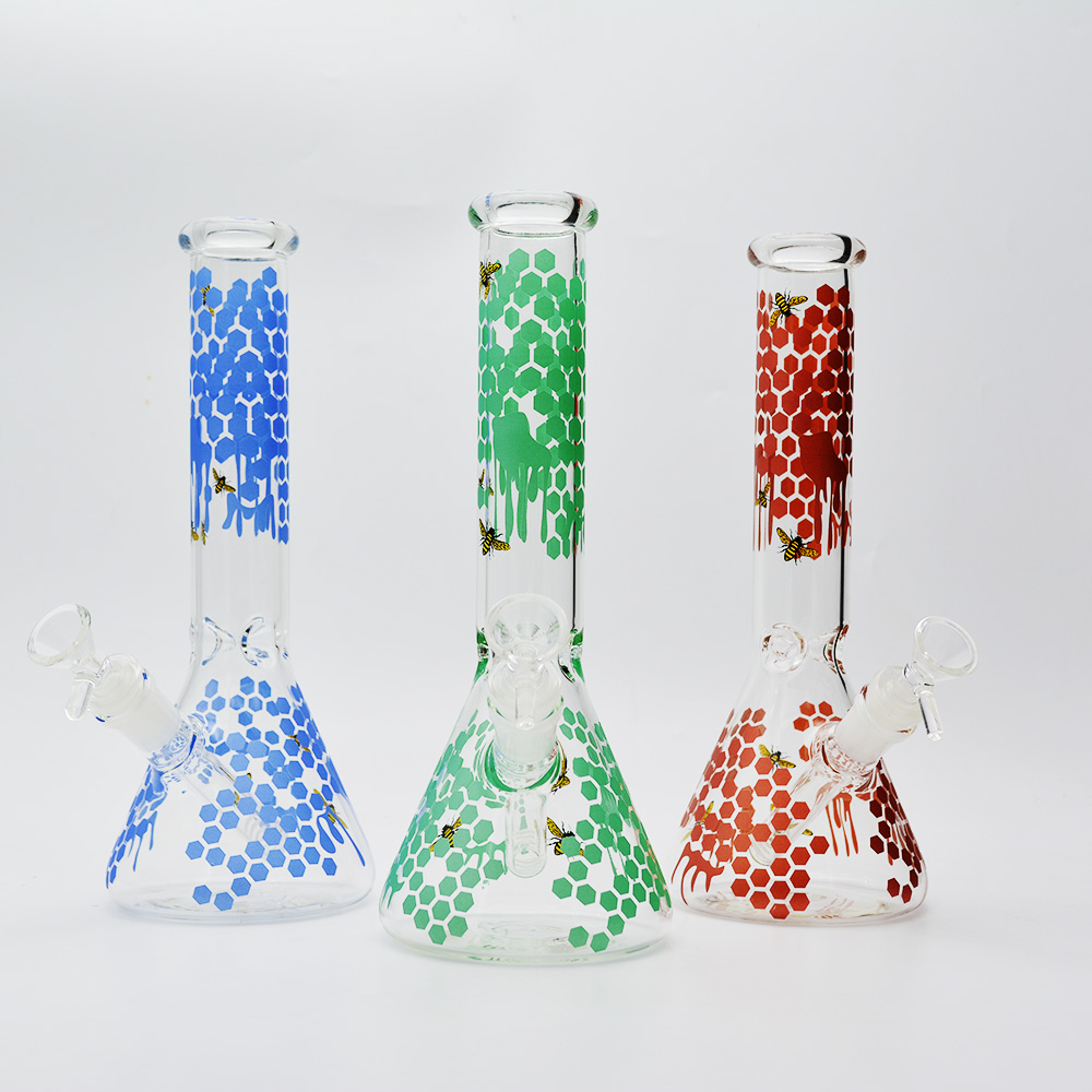 New Arrive beaker bong bee glass water pipe 11 inch 5mm thick dab rigs oil rigs cool recycler with bowl and downsteam
New Arrive beaker bong bee glass water pipe 11 inch 5mm thick dab rigs oil rigs cool recycler with bowl and downsteam