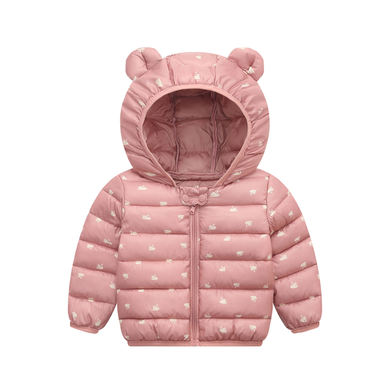 Kid Down Coats Infant Snow Wear Hooded Baby Girls Boys Cartoon Print Jackets Autumn Winter Warm Outerwear Children Clothes 201030