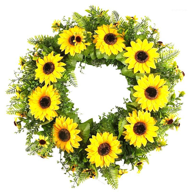 Artificial Sunflower Wreath Green Leaves and Sunflowers Home Party Window Wall Decor and Wedding Decorative1, Multi
Artificial Sunflower Wreath Green Leaves and Sunflowers Home Party Window Wall Decor and Wedding Decorative1, Multi