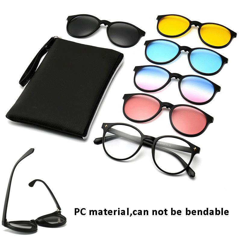 Sunglasses Classic Polarized Men Women 5 In 1 Clip On Magnetic Glasses TR90 UV400 For Night Driving
Sunglasses Classic Polarized Men Women 5 In 1 Clip On Magnetic Glasses TR90 UV400 For Night Driving
