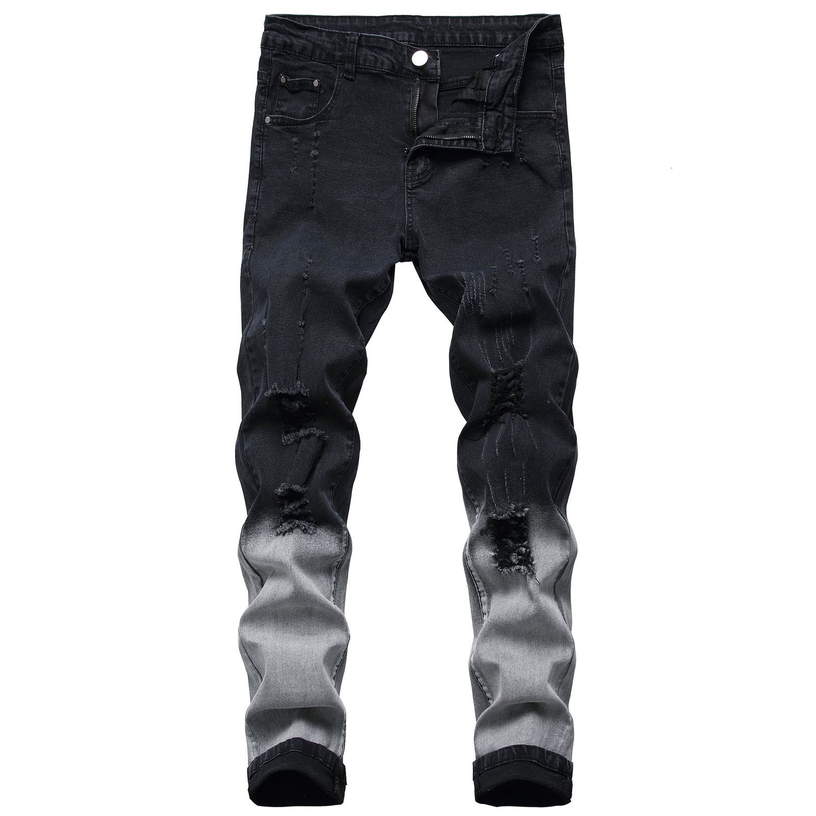 2021 New Autumn Spring Men's Black Patchwork Streetwear Hip Hop Stretch Bike Trendy Holes Straight Denim Trouers C0mi, H8157
2021 New Autumn Spring Men's Black Patchwork Streetwear Hip Hop Stretch Bike Trendy Holes Straight Denim Trouers C0mi, H8157