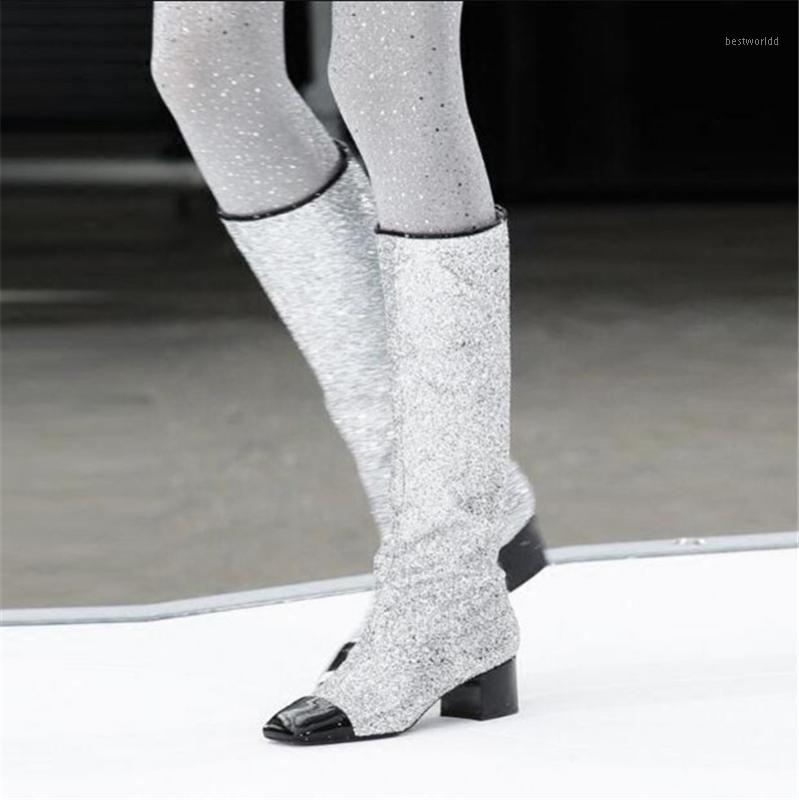 2020 Winter Woman Knee High Boots Comfort Thick Heel Side Zipper Sequins Boots Fashion Patchwork Black Silver Bling Dress1, Silver short
2020 Winter Woman Knee High Boots Comfort Thick Heel Side Zipper Sequins Boots Fashion Patchwork Black Silver Bling Dress1, Silver short