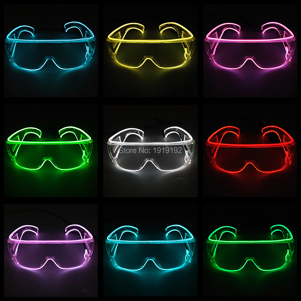costume accessories new luminous led glasses 10colors available el neon party glasses transparent frame protective glasses dust-proof goggle, Silver
costume accessories new luminous led glasses 10colors available el neon party glasses transparent frame protective glasses dust-proof goggle, Silver