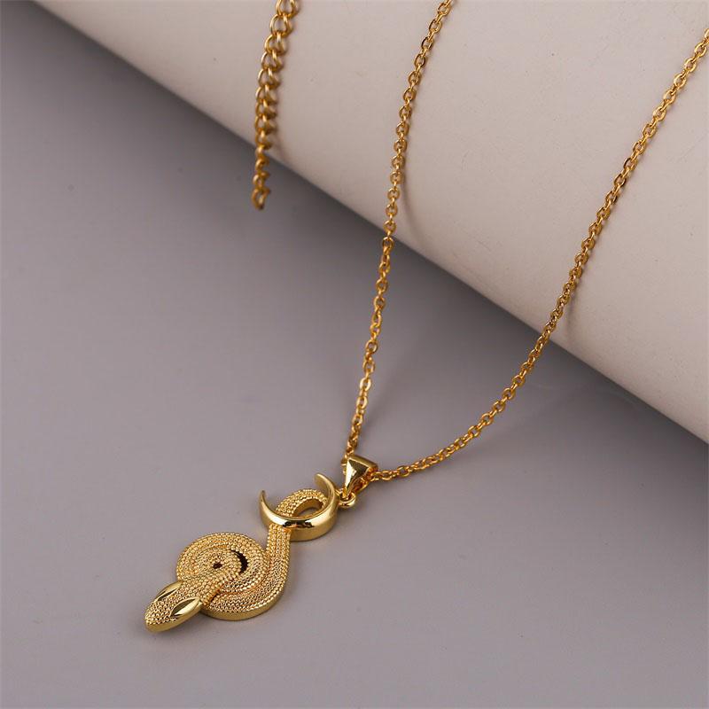 High Quality Copper Metal Gold Color Animal Snake Pendants Necklaces For Women Fashion Stainless Steel Chain Necklace Jewelry
High Quality Copper Metal Gold Color Animal Snake Pendants Necklaces For Women Fashion Stainless Steel Chain Necklace Jewelry