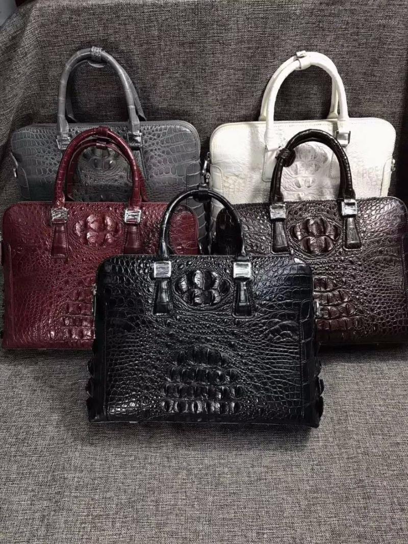 2020 newly 100% genuine crocodile leather head skin men business laptop bag briefcase white red grey double zipper men bag1, 513
2020 newly 100% genuine crocodile leather head skin men business laptop bag briefcase white red grey double zipper men bag1, 513