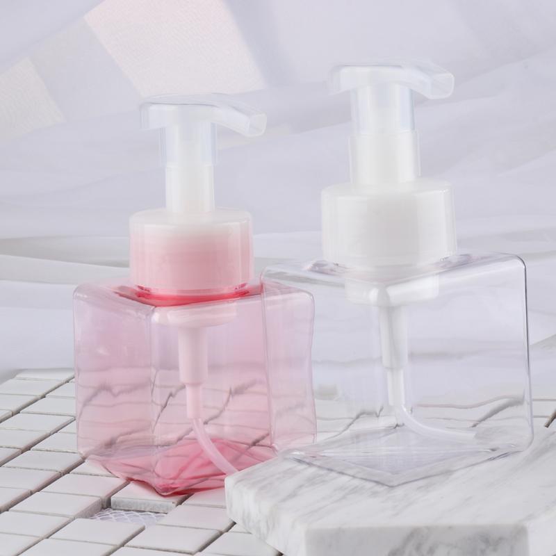Hot 11pcs/lot Plastic Clear Liquid Foaming Refillable Bottles Froth Pump Soap Dispenser Shampoo Lotion Bottling With Cap Containers 250ml
