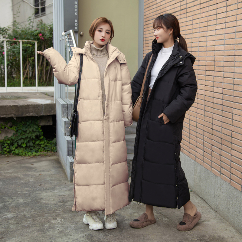 Thick X-long Down Parka Women with Hood Down Jacket Winterr Coat Cultivate Morality Fashion Eiderdown Hoodie with Thick 201217
