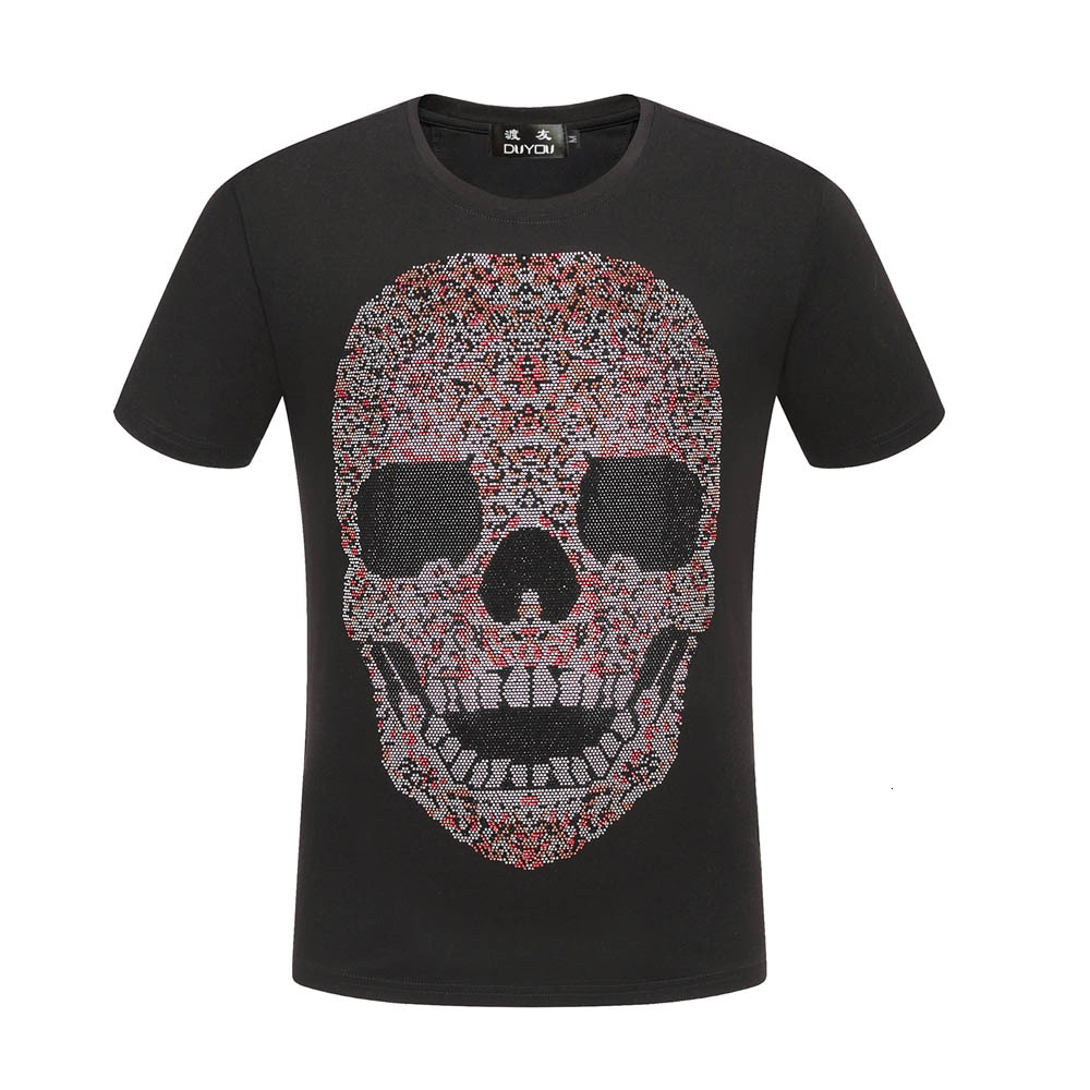 Mens Designer Shirts Men Short Sleeve Fashion Rhinestone Multicolor Big Skull Man T-shirt Male High Quality 100% Cotton Tees 6ufy, White
Mens Designer Shirts Men Short Sleeve Fashion Rhinestone Multicolor Big Skull Man T-shirt Male High Quality 100% Cotton Tees 6ufy, White