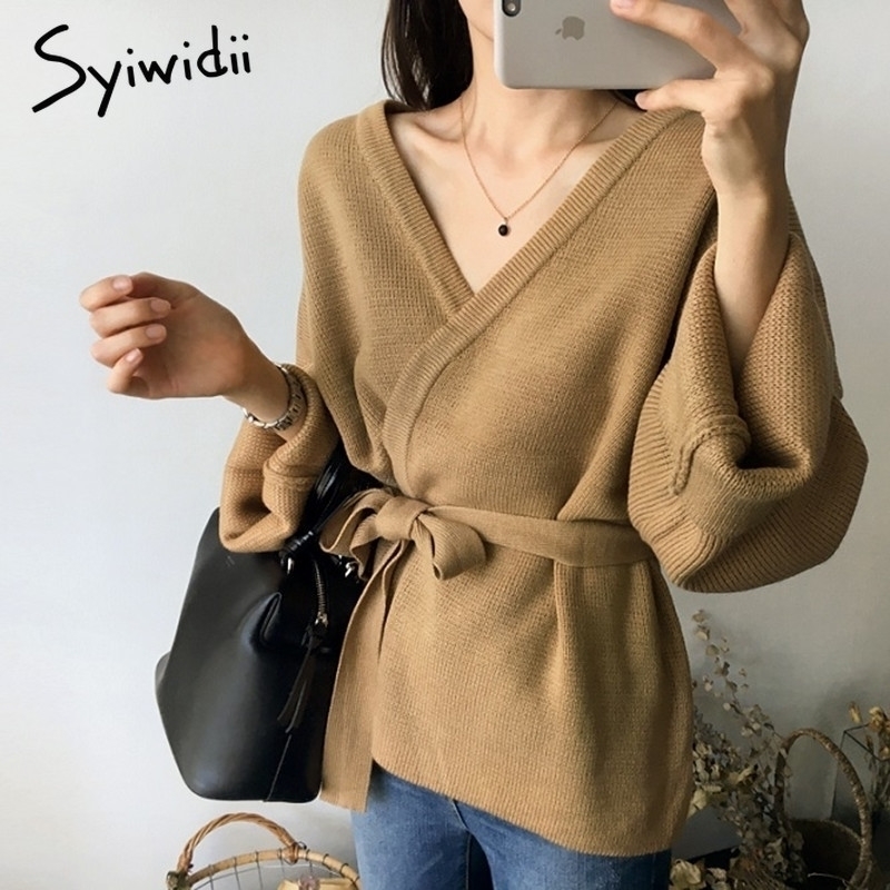 Syiwidii Oversize Sweaters for Women Cardigan Belt V Neck Loose Casual Solid Knit Korean Top Sashes Black Beige Long Sleeve 201130, Red
Syiwidii Oversize Sweaters for Women Cardigan Belt V Neck Loose Casual Solid Knit Korean Top Sashes Black Beige Long Sleeve 201130, Red