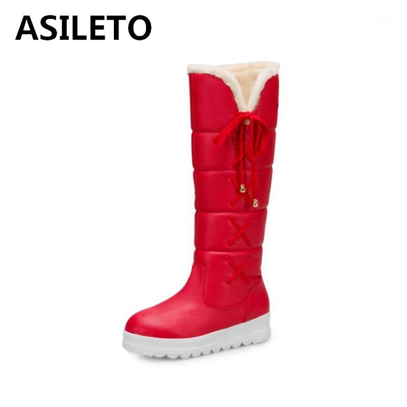 ASILETO Winter Warm Knee-high Snow boots Round toe Flat with PU Slip-on Solid Platform Big size 33-44 Black White Casual A31751, White plush
ASILETO Winter Warm Knee-high Snow boots Round toe Flat with PU Slip-on Solid Platform Big size 33-44 Black White Casual A31751, White plush