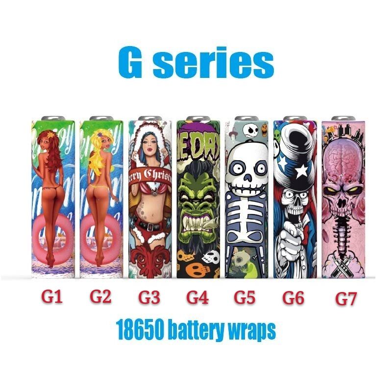 18650 Series 7 Types Battery Wrap Skull Head Colored Decorated Cover Skin Shrinkable Sleeve Heat Resistant PVC Sticker For Batteries
18650 Series 7 Types Battery Wrap Skull Head Colored Decorated Cover Skin Shrinkable Sleeve Heat Resistant PVC Sticker For Batteries