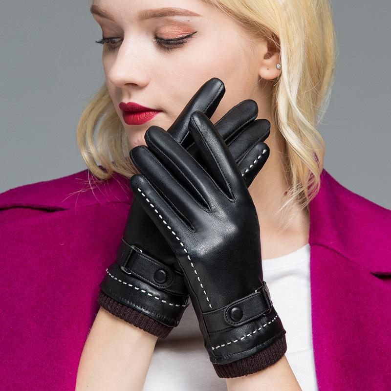 Imitation Leather Women Gloves Lady Plus Velvet Thickened Fashion Mittens Autumn Winter Driving Cycling Black Hand Muff H3246
Imitation Leather Women Gloves Lady Plus Velvet Thickened Fashion Mittens Autumn Winter Driving Cycling Black Hand Muff H3246