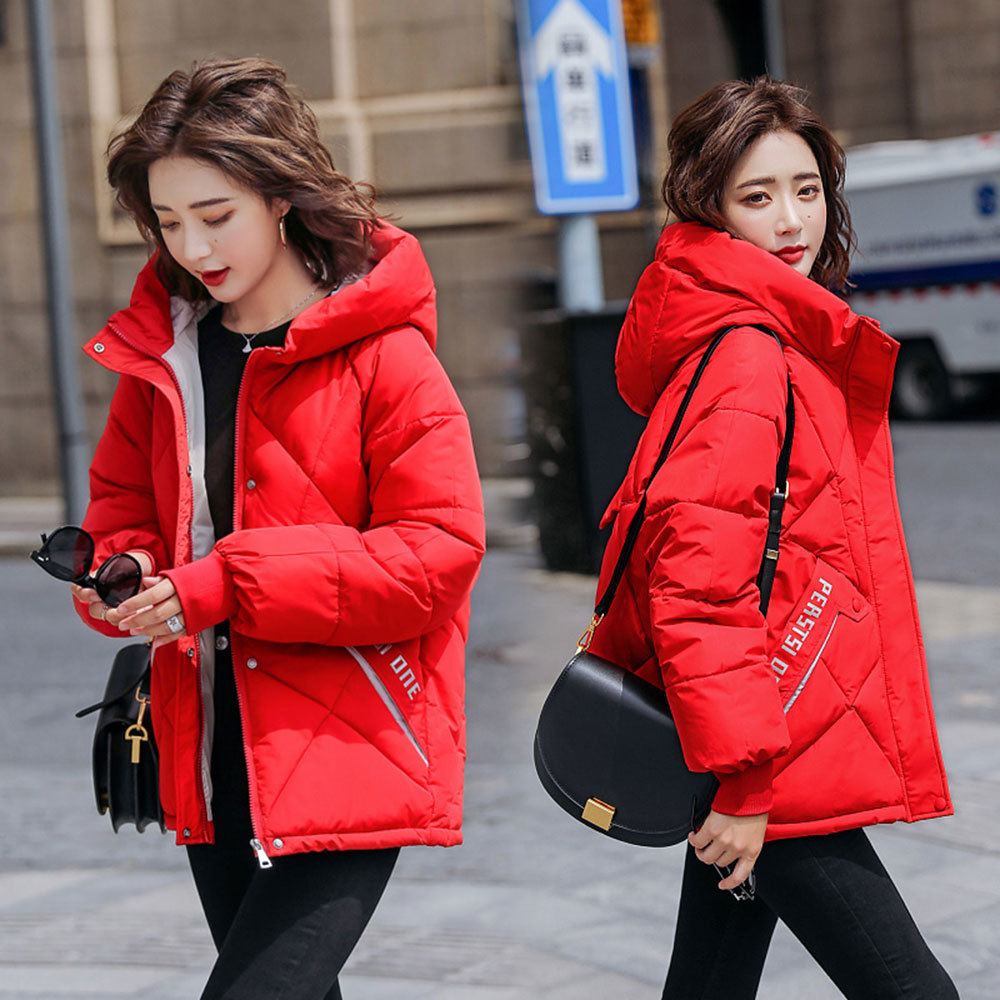 PinkyIsBlack Winter Jacket Women Parkas Hooded Thick Down Cotton Padded Female Jacket Short Winter Coat Women Outwear 201019