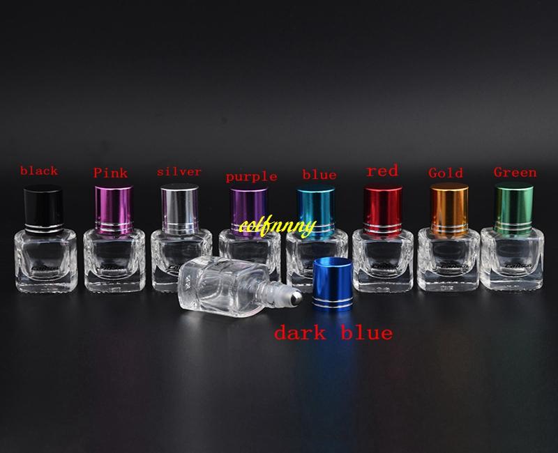100pcs/lot 5ML Square transparent Glass Roll On bottle With Stainless Steel Roller Ball Empty Essential Oil Bottles 9 colors
100pcs/lot 5ML Square transparent Glass Roll On bottle With Stainless Steel Roller Ball Empty Essential Oil Bottles 9 colors