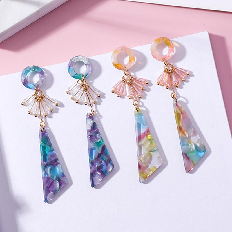 Japan Korea Crystal Acetate Geometric Long Earrings for Women Colored Pattern Acrylic Triangle Drop Earrings Sweety Jewelry Gift
Japan Korea Crystal Acetate Geometric Long Earrings for Women Colored Pattern Acrylic Triangle Drop Earrings Sweety Jewelry Gift