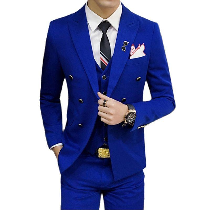 Jacket + Vest + Pants ) Fashion Solid Color Double Row Button Casual Business Mens Suit 3pcs set Groom Wedding Wedding Dress, Black
Jacket + Vest + Pants ) Fashion Solid Color Double Row Button Casual Business Mens Suit 3pcs set Groom Wedding Wedding Dress, Black
