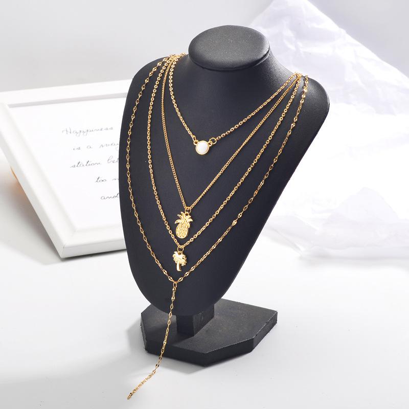 QW Network Red ins Necklace Female Lock Chain Simple 4-layer Pineapple Coconut Tree Short Sexy Neck Chain
QW Network Red ins Necklace Female Lock Chain Simple 4-layer Pineapple Coconut Tree Short Sexy Neck Chain