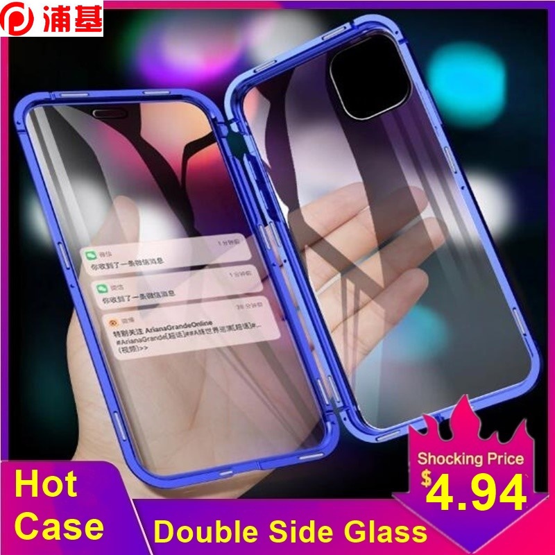 Magnetic Case For Iphone XS 11 Pro MAX X 7 8 6 6s Plus SE Coque Metal Phone Cover Tempered Glass 360 Protective Cases, Sliver
Magnetic Case For Iphone XS 11 Pro MAX X 7 8 6 6s Plus SE Coque Metal Phone Cover Tempered Glass 360 Protective Cases, Sliver