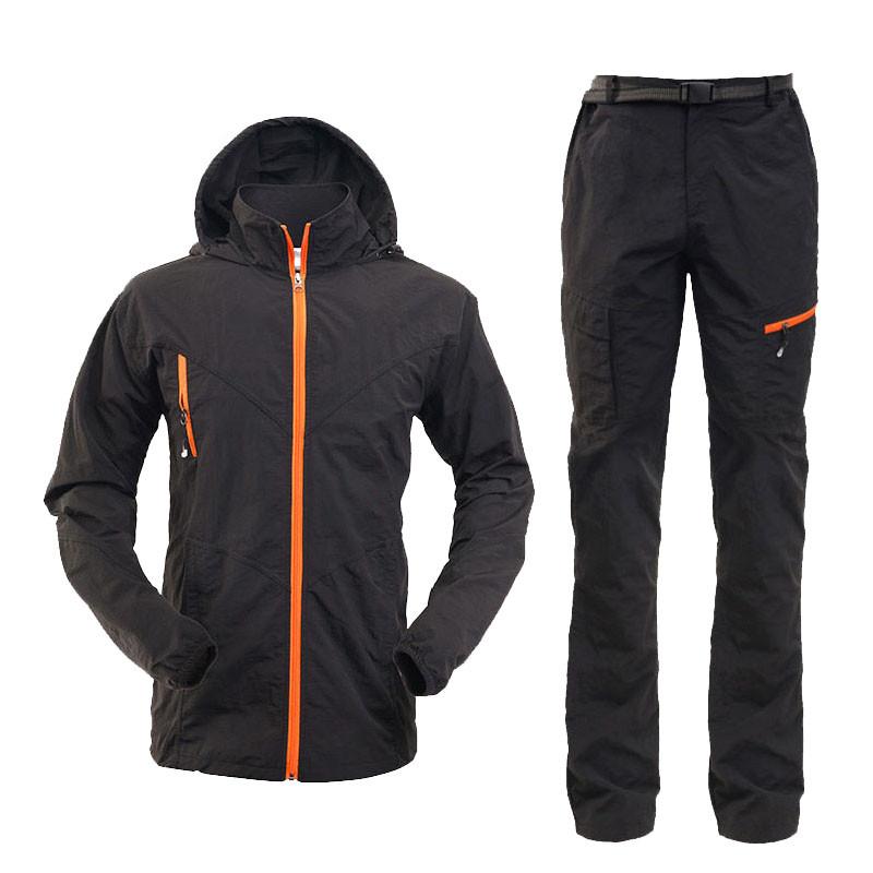 Camping Hiking Clothing Set Outdoor Sport Men Women Summer Sportswear Suit Hooded Jackets Pants Quick Dry Breathable Set ST01, Men black
Camping Hiking Clothing Set Outdoor Sport Men Women Summer Sportswear Suit Hooded Jackets Pants Quick Dry Breathable Set ST01, Men black