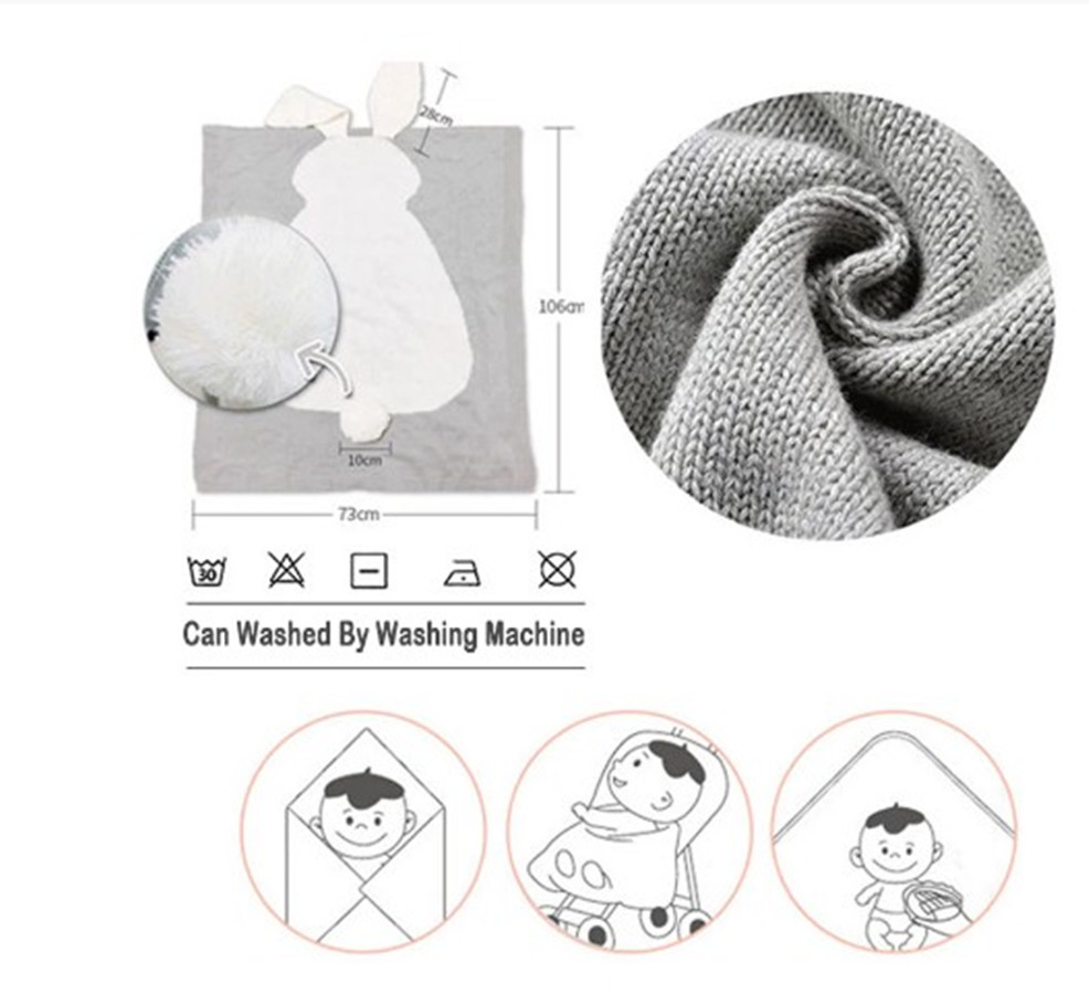 Baby Blankets Swaddle Baby Wrap Knitted Blanket For Kid Cartoon Plaid Infant Toddler Bedding Swaddling