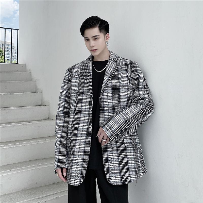 2XL! Japanese young students autumn and winter college style retro tartan small suit men's thickened western jacket, Photo color
2XL! Japanese young students autumn and winter college style retro tartan small suit men's thickened western jacket, Photo color