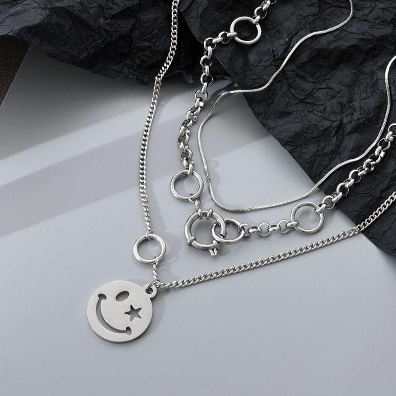 Vintage Snake Link Chains Choker Necklace for Women Circle Star Pendant Necklaces Set Female Stainless Steel Jewelry
Vintage Snake Link Chains Choker Necklace for Women Circle Star Pendant Necklaces Set Female Stainless Steel Jewelry