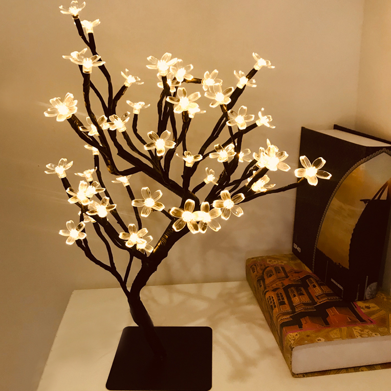 48 LED Cherry Plum Blossom Tree Light Table Lamps Night light for Home Indoor Bedroom Wedding Party Bar Decoration USB Plug 201203
48 LED Cherry Plum Blossom Tree Light Table Lamps Night light for Home Indoor Bedroom Wedding Party Bar Decoration USB Plug 201203