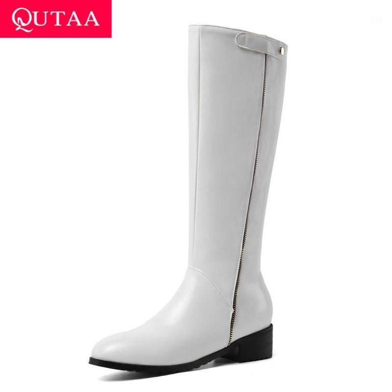 QUTAA 2020 Women PU Leather Casual Knee High Boots Zipper Round Toe Low Heel Autumn Winter All Match Women Shoes Size 34-431, Black
QUTAA 2020 Women PU Leather Casual Knee High Boots Zipper Round Toe Low Heel Autumn Winter All Match Women Shoes Size 34-431, Black