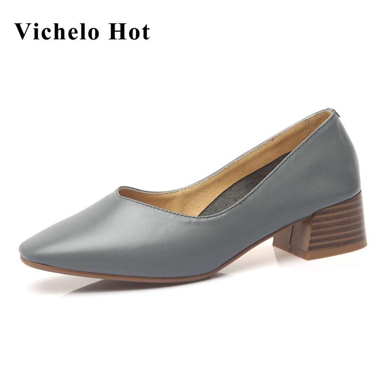 Vichelo Hot large size full grain leather square toe med heel three colors beauty lady streetwear concise style women pumps L2f1, Beige
Vichelo Hot large size full grain leather square toe med heel three colors beauty lady streetwear concise style women pumps L2f1, Beige