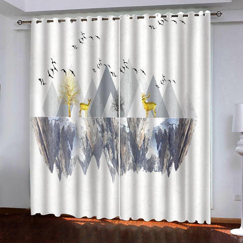 customize Modern and fashionable European decoration window curtain living room kitchen curtains High-quality blackout window, As pic