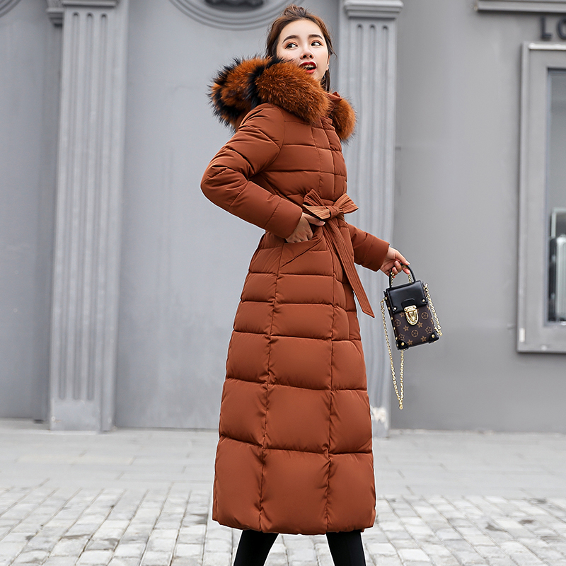 European Style Winter Jacket Women Hooded With Fur Warm Thicken Womens Long Coat Female Parkas 201031