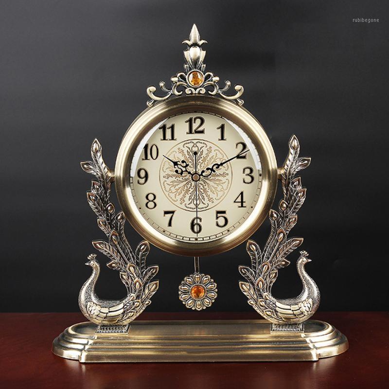 European Luxury Metal Table Clock Living Room Mute Desk Clock Desktop Ornaments American Table Watch home Decorative1
European Luxury Metal Table Clock Living Room Mute Desk Clock Desktop Ornaments American Table Watch home Decorative1