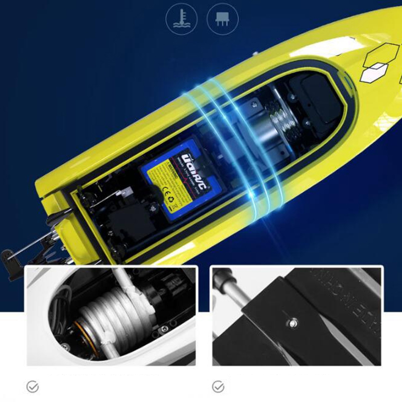 Speedboat RC Boat High Speed Remote Control Boat Double Layer Cover Navigation Model for Children Toys, Yellow
Speedboat RC Boat High Speed Remote Control Boat Double Layer Cover Navigation Model for Children Toys, Yellow