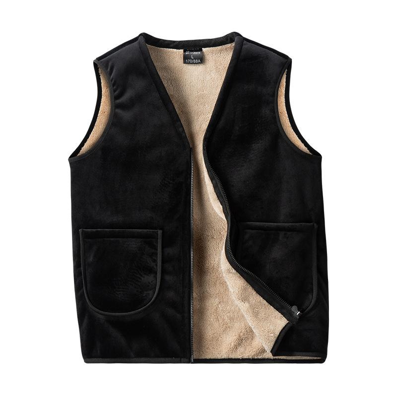 Middle-aged Men's Vest Winter plus Velvet Daddy Clothes Jacket Winter Thick Large Size Vest, Black
Middle-aged Men's Vest Winter plus Velvet Daddy Clothes Jacket Winter Thick Large Size Vest, Black