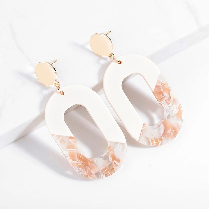 New Korean Hit Color Acrylic Stitching Earrings For Women Long Hollow Geometric Resin Acetate Charms Dangle Fashion Jewelry Gift
New Korean Hit Color Acrylic Stitching Earrings For Women Long Hollow Geometric Resin Acetate Charms Dangle Fashion Jewelry Gift