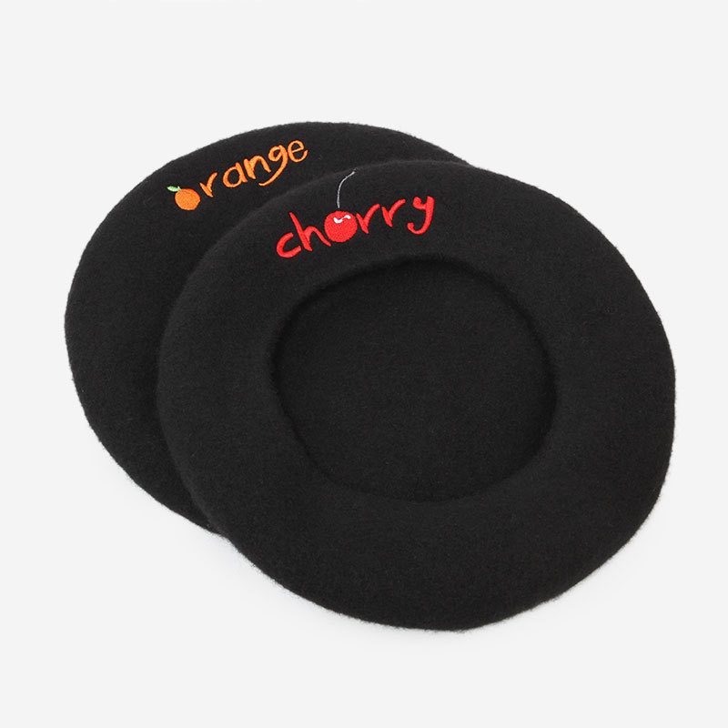 Berets Fashion Wool Cute Unique Artist Painter Black Cap Fruit Letter Beret Vintage Originality Party Hat Gift For Women, As picture
Berets Fashion Wool Cute Unique Artist Painter Black Cap Fruit Letter Beret Vintage Originality Party Hat Gift For Women, As picture