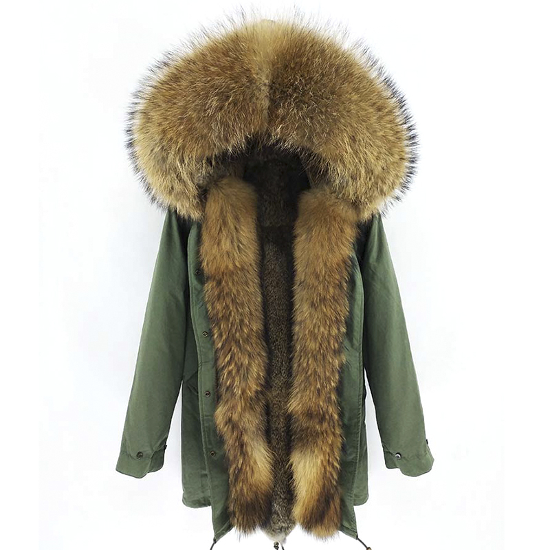 LaVelache New Winter Real Fox Fur Coat Long Parka Men Real Rabbit Fur Liner Natural Fur Collar Hooded Thick Warm Male Jacket 201204