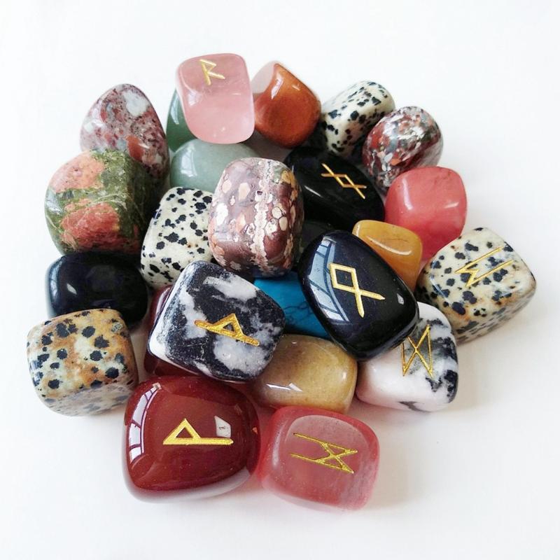 25pcs Mixed Crystals Quartz Tumbled Stones Viking Runes Set Nordic Amulet Reiki Healing Reiki Healing Stones Set Free Bag
25pcs Mixed Crystals Quartz Tumbled Stones Viking Runes Set Nordic Amulet Reiki Healing Reiki Healing Stones Set Free Bag