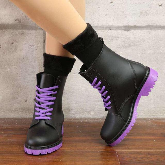 Timalina Woman boots Rubber Lace Up PVC Ankle Boots Sewing Rain Women's Fashion Rainboots Waterproof Shoes, Black
Timalina Woman boots Rubber Lace Up PVC Ankle Boots Sewing Rain Women's Fashion Rainboots Waterproof Shoes, Black