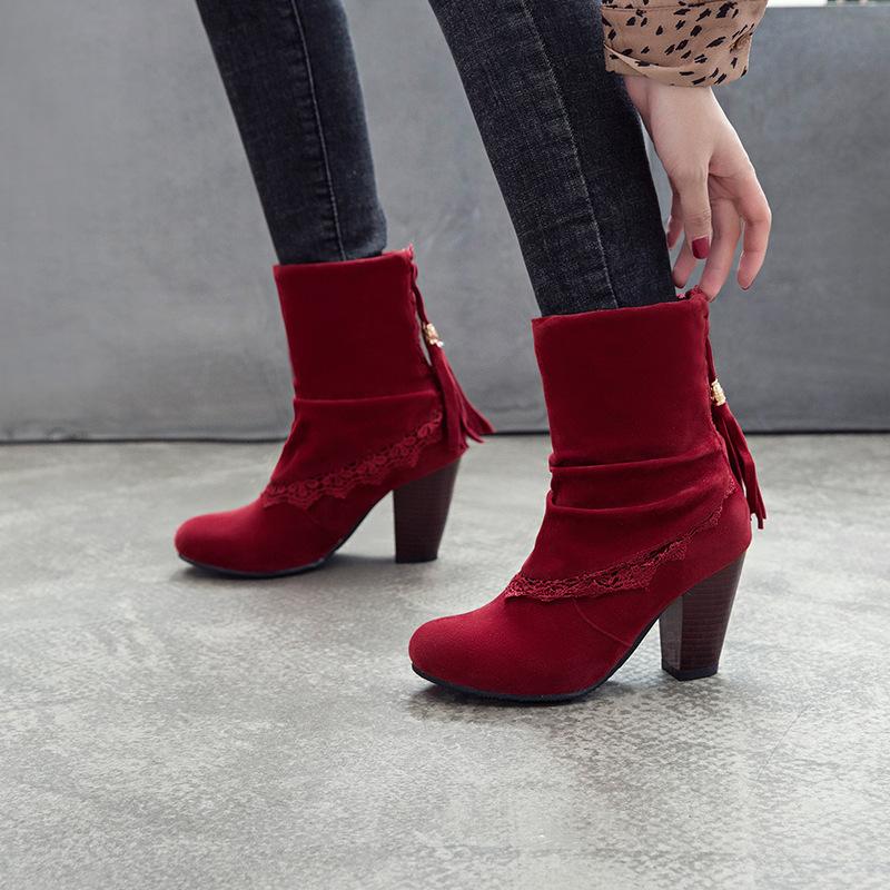 Elegant Woman Boots Round Toe Shoes Boots-Women Winter Footwear 2020 Autumn Mid Calf Rock Ladies Low Pointy Rubber
Elegant Woman Boots Round Toe Shoes Boots-Women Winter Footwear 2020 Autumn Mid Calf Rock Ladies Low Pointy Rubber