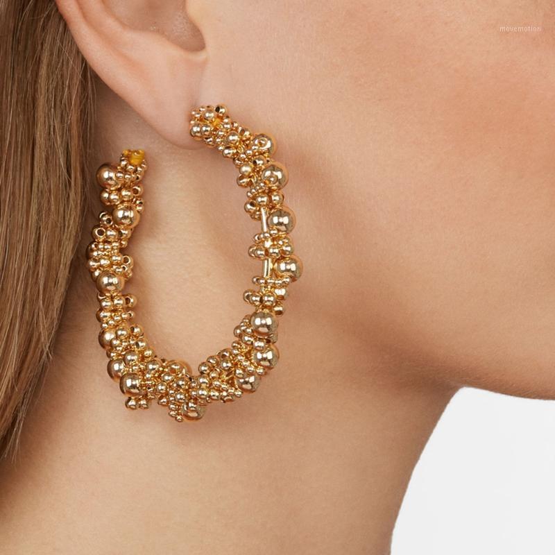 2020 Big Round Circle Hoop Earrings for Women Gold Color Metal Beads Geometric Earrings Statement Jewelry Gift1
2020 Big Round Circle Hoop Earrings for Women Gold Color Metal Beads Geometric Earrings Statement Jewelry Gift1