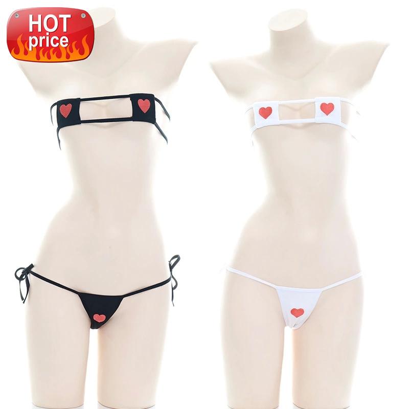 Cute Underwear Women Sexy Set Woman Erotic Micro Bikini Bra Gstring Bandage Anime Lingerie Ddlg Babydoll Heart Print Cow Cosplay #5C7j, Black;white
Cute Underwear Women Sexy Set Woman Erotic Micro Bikini Bra Gstring Bandage Anime Lingerie Ddlg Babydoll Heart Print Cow Cosplay #5C7j, Black;white