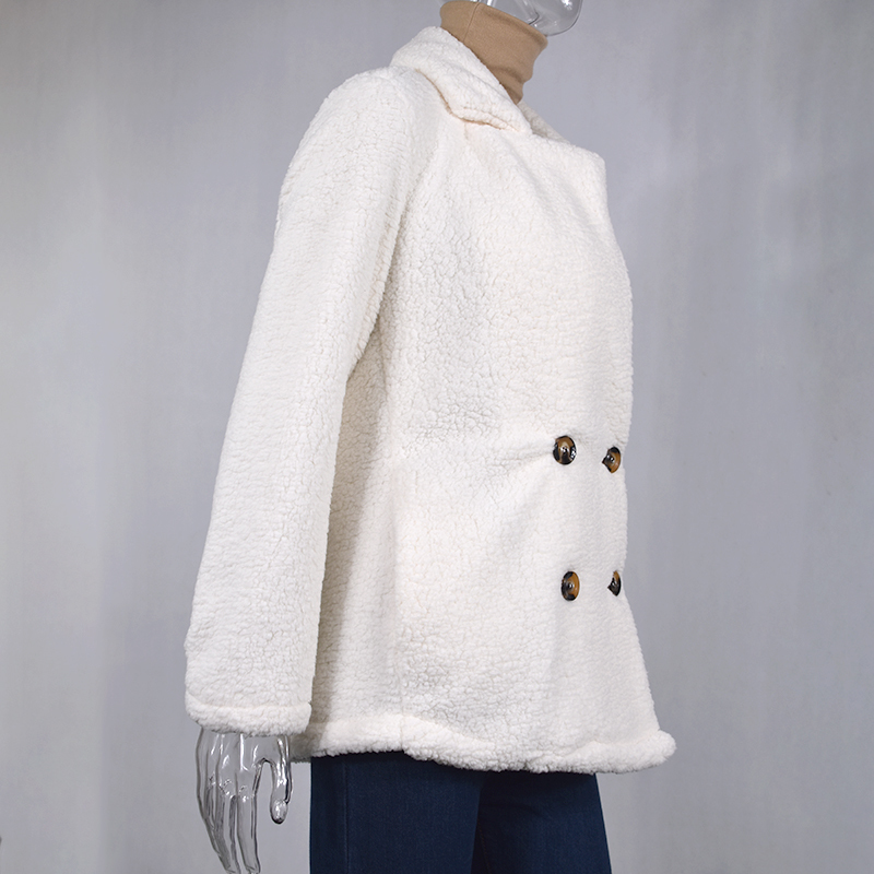 Lossky Women Long Sleeve Autumn Winter Thick Warm Jacket Coats Plus Size Loose Lady Plush Flannel Casual Woman Clothing 201017