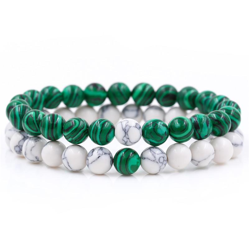 He & She 2Pcs/Set Couples Classic Distance Beads Bracelet Bangle Sets for Men Marble Howlite Lava Beaded Bracelets Party Gift
He & She 2Pcs/Set Couples Classic Distance Beads Bracelet Bangle Sets for Men Marble Howlite Lava Beaded Bracelets Party Gift