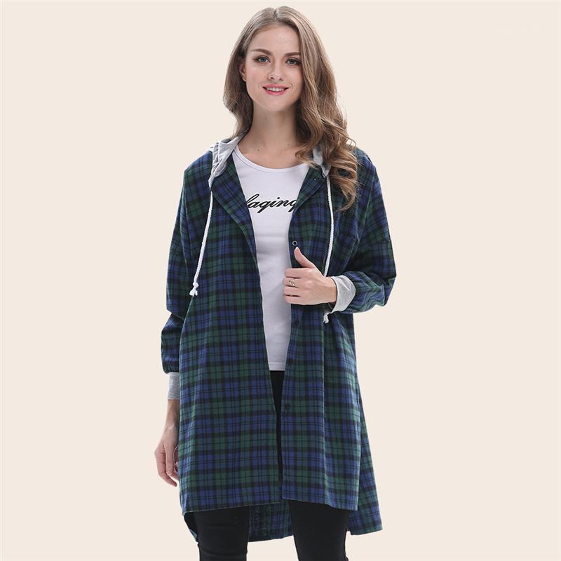 2020 New Spring and Autumn Shirt jacket Women Vogue Plaid Hooded Cardigan Single-breasted All-match Long Classic Ladies Tops1, Red
2020 New Spring and Autumn Shirt jacket Women Vogue Plaid Hooded Cardigan Single-breasted All-match Long Classic Ladies Tops1, Red