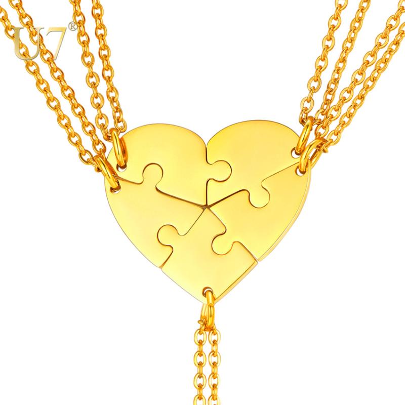U7 BFF Personalized Necklace for 5 Stainless Steel Couple Pendant Love Heart Matching Set Mother's Day Gift Free P1241
U7 BFF Personalized Necklace for 5 Stainless Steel Couple Pendant Love Heart Matching Set Mother's Day Gift Free P1241