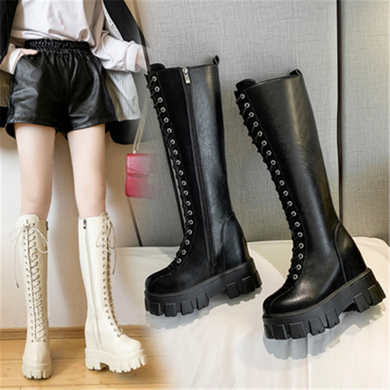New Winter 2021 Chunky Leather Knee High Retro Punk Growing Woman Lace to Mujer Boots 0BYT, Black
New Winter 2021 Chunky Leather Knee High Retro Punk Growing Woman Lace to Mujer Boots 0BYT, Black